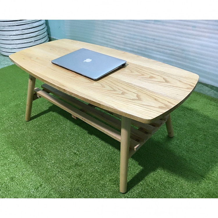Bàn trà, bàn sofa chữ nhật gập cao su 100x50x45, bàn cafe phòng khách, bàn coffee, bàn gỗ cà phê