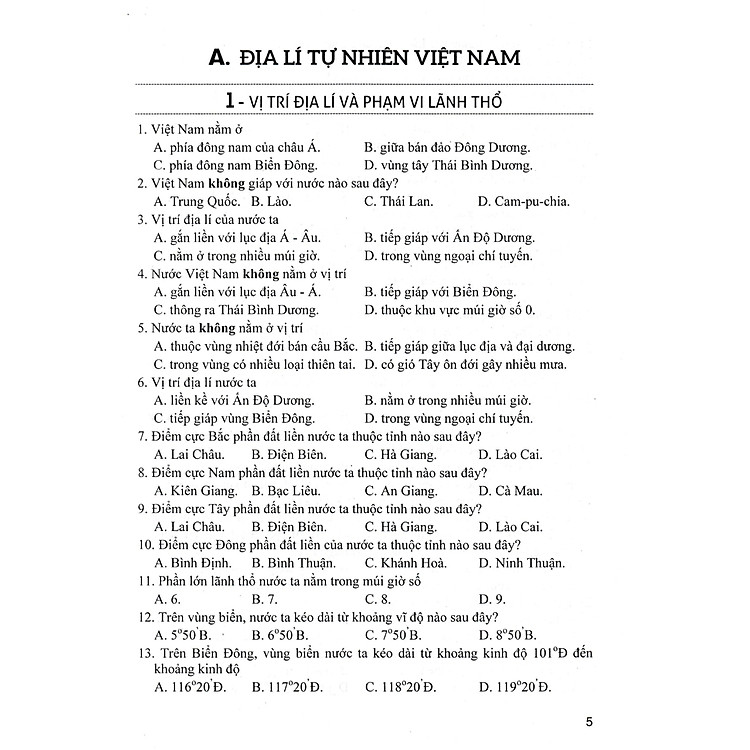 Trắc Nghiệm Địa Lí 12 - Ảnh 3