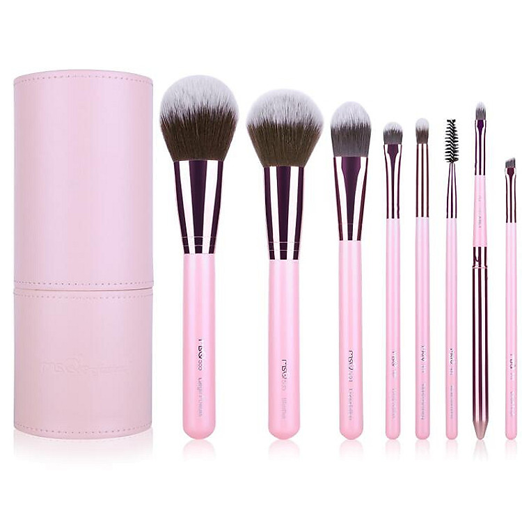 Bộ Cọ Trang Điểm MSQ 8 Cây Cosmetics Pink Brush Set