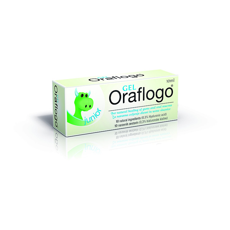 Gel bôi giảm mụn rộp, nhiệt miệng, sưng viêm, lở miệng cho trẻ em và thiếu niên Oraflogo Junior Gel 0.3% 10ml