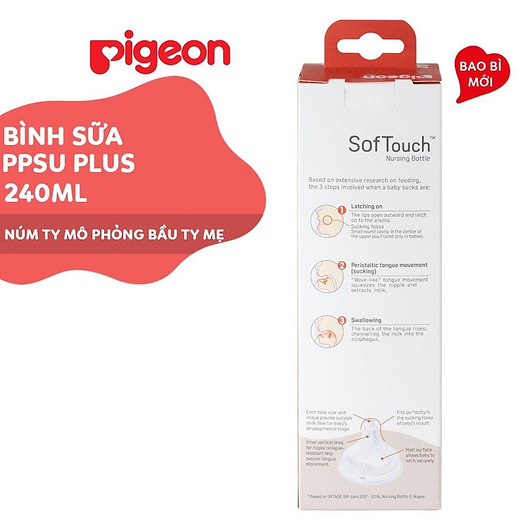 Mua Bình sữa cổ rộng PPSU Pigeon 160ml Chính hãng Giá rẻ - Hình ảnh 5