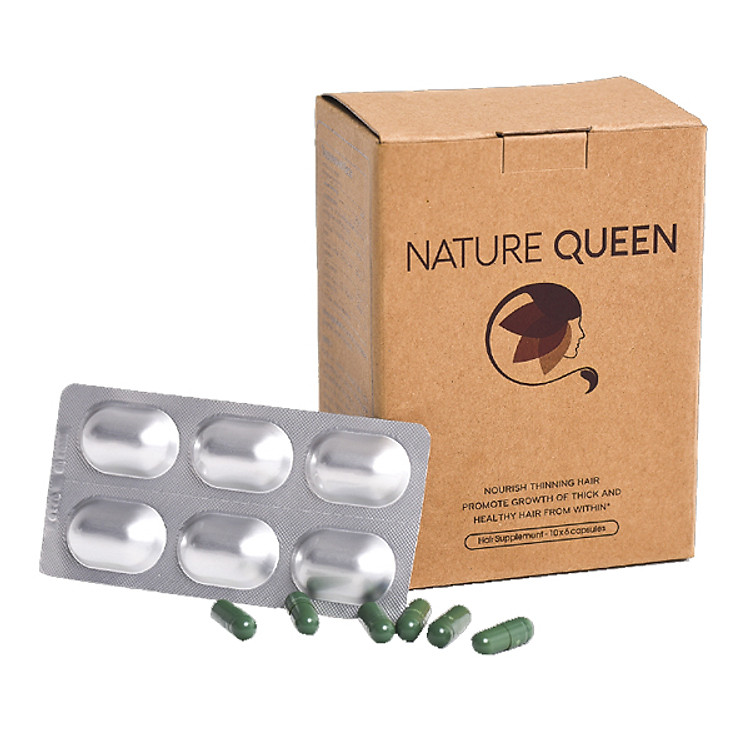 Hộp 10 Vỉ Viên Uống Mọc Tóc Nature Queen (6 Viên/Vỉ)