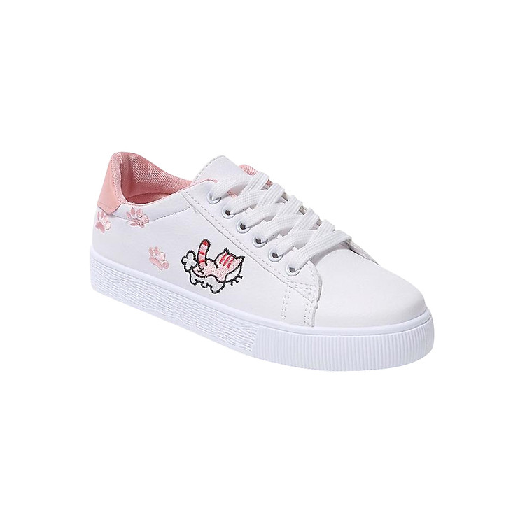 Giày Thể Thao Nữ Thêu Mèo (Mèo Cạnh)