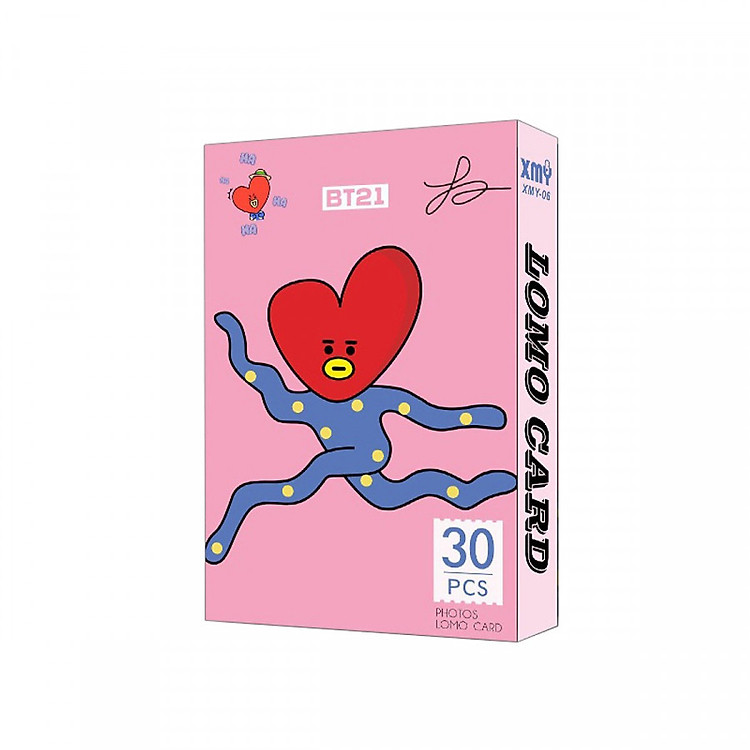 Sách Hộp Lomo ảnh BTS card Tata BT21 thiết kế độc đáo