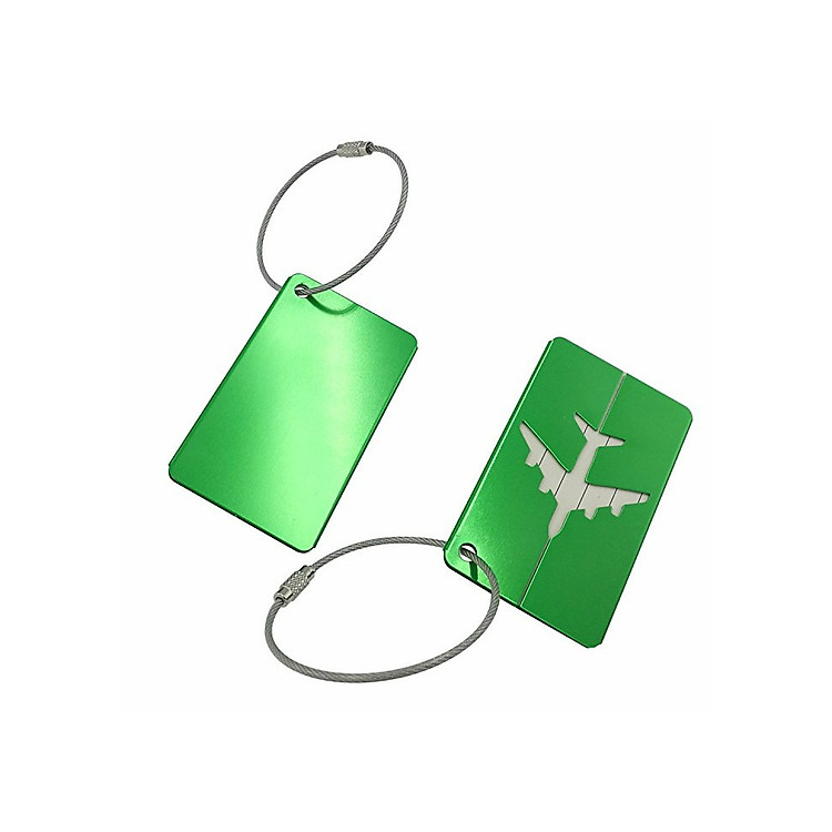 Thẻ (tag) hành lý hình máy bay chất liệu nhôm