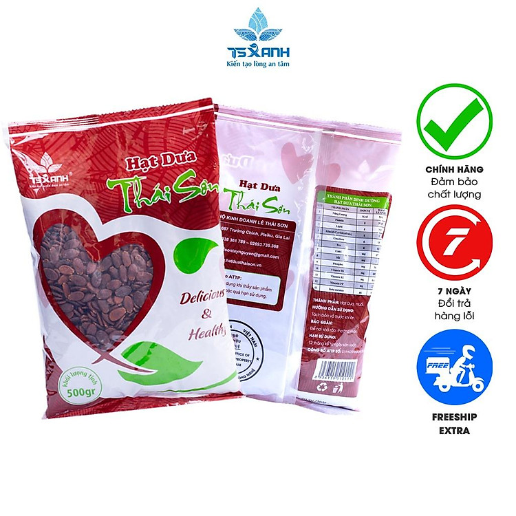 1Kg Hạt Dưa Thái Sơn sạch rang củi không nhuộm màu loại đặc biệt ngon bì nâu HD1N