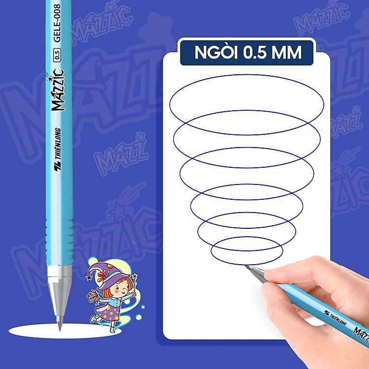 Hộp Bút Gel Xóa Được 0.5 mm Mazzic Thiên Long (20 chiếc) - Ảnh 2