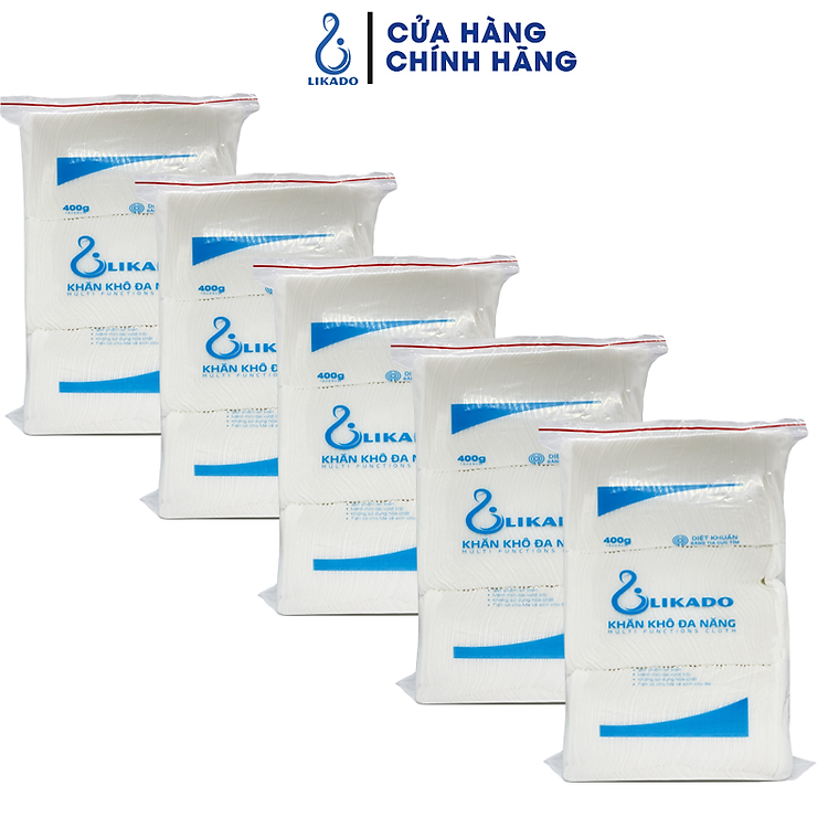 Combo 3 bịch khăn vải likado 400g Giá tốt - Hình ảnh 2