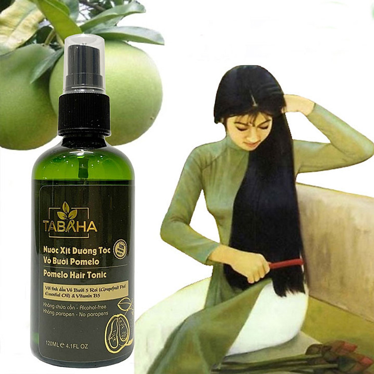Nước dưỡng tóc tinh dầu bưởi Pomelo Tabaha 120ml giảm rụng tóc, kích thích mọc tóc con