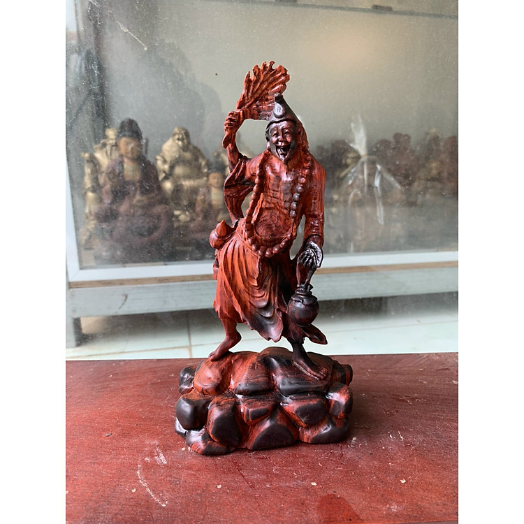 Tượng Ông Tế Công Gỗ Bách Trắc (20x10x6.5cm)