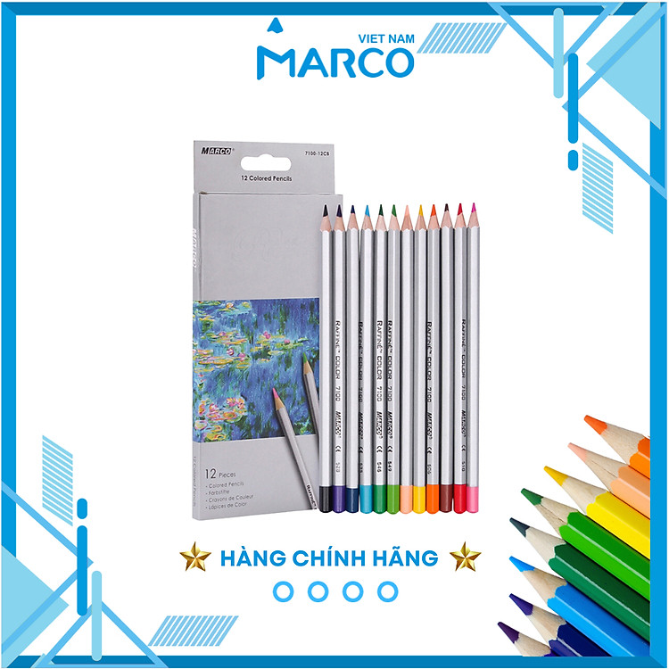 Hộp Bút Chì Màu Marco Raffine 7100 (12 màu)