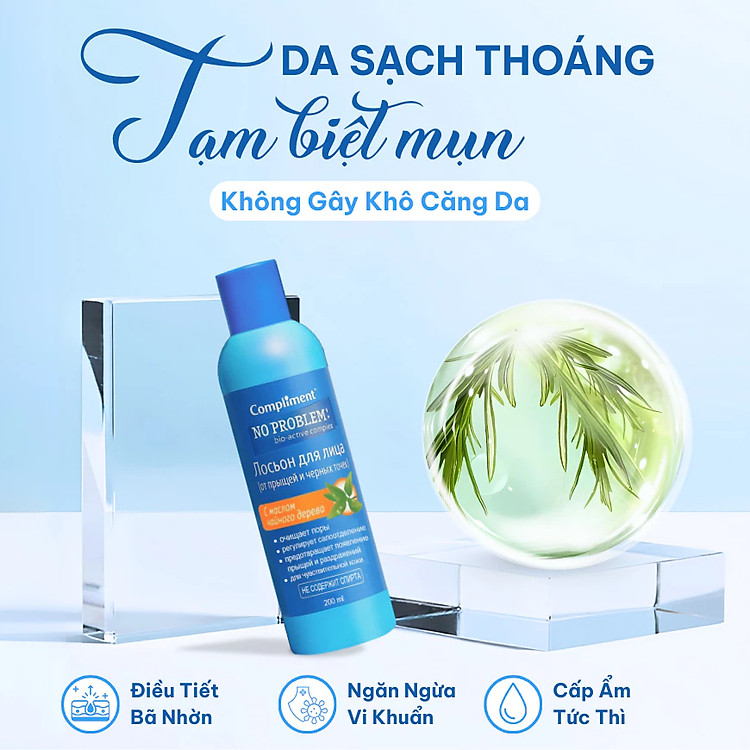 Toner Compliment No Problem Salicylic Acid Làm Sạch Da Kiềm Dầu Giảm Mụn 200ml