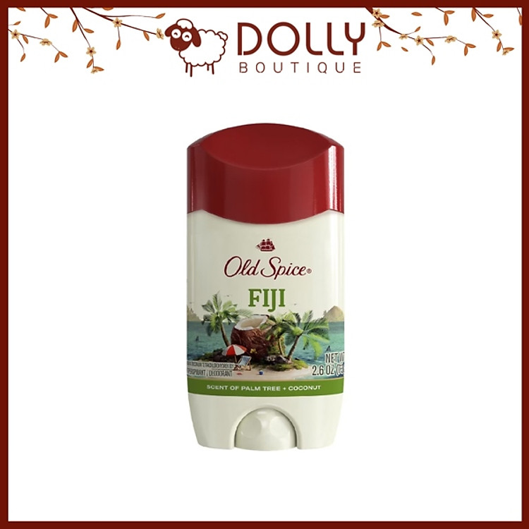 Sáp Khử Mùi Old Spice Fiji 73g - Hương Dừa & Gỗ Cọ Tươi Mát, Giúp Khô Thoáng Tự Nhiên Suốt Ngày Dài
