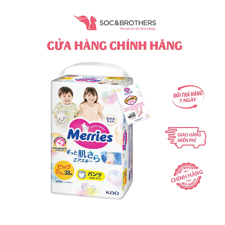 Bỉm tã Merries Regular chính hãng cho bé