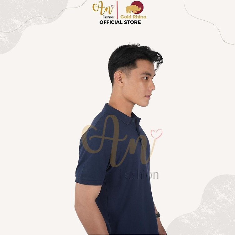 Áo Polo Nam Màu Xanh Đen Cao Cấp Với Chất Vải 100% Cotton - Gold Rhino