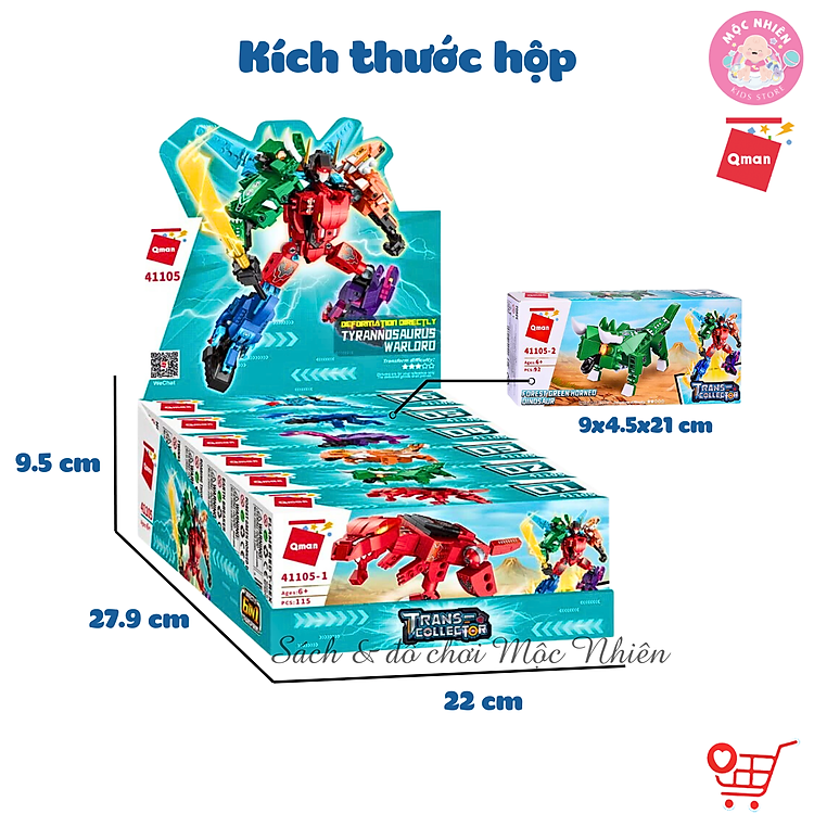 Đồ chơi xếp hình Qman 41105 – Khủng long Chính hãng Giá rẻ - Hình ảnh 3