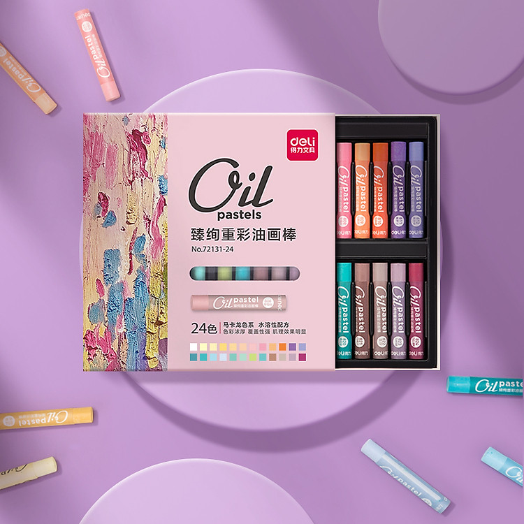 Bút Sáp Dầu Deli 24 Màu (72131) - Ảnh 3