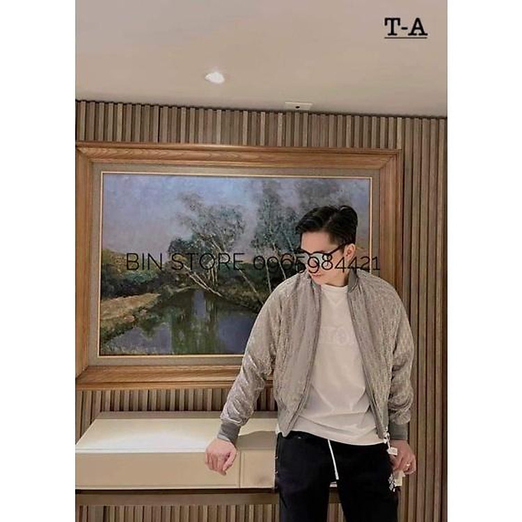 ÁO BOMBER VÂN DIOR TRẦN BÔNG CAO CẤP, ÁO KHOÁC NAM VÂN DIOR 45450- Bin Store