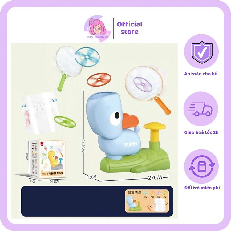 Đĩa bay chơi cho bé hình vịt Chính hãng Ưu đãi - Hình ảnh 5
