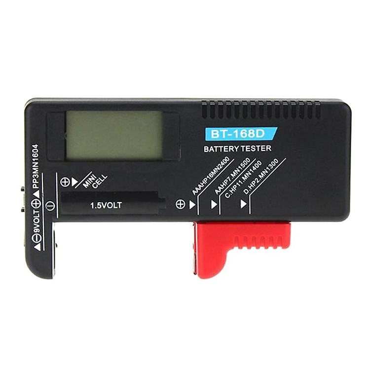 Battery Tester Battery Checker Tester for AA AAA C D 1.5V 9V Small Batteries Button Cell