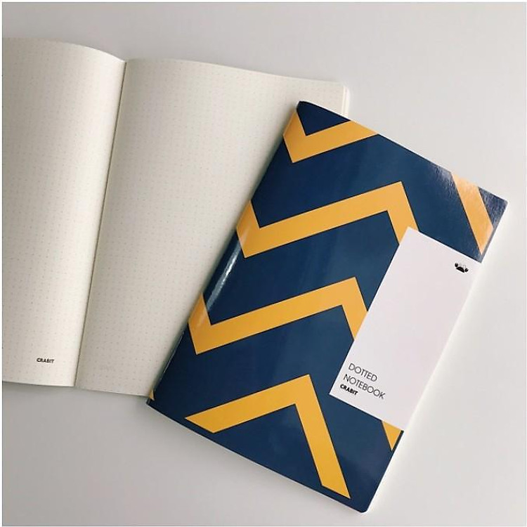 Vở Học Sinh Ruột Dot Crabit - Xanh biển vàng - 120 Trang (183x260mm)