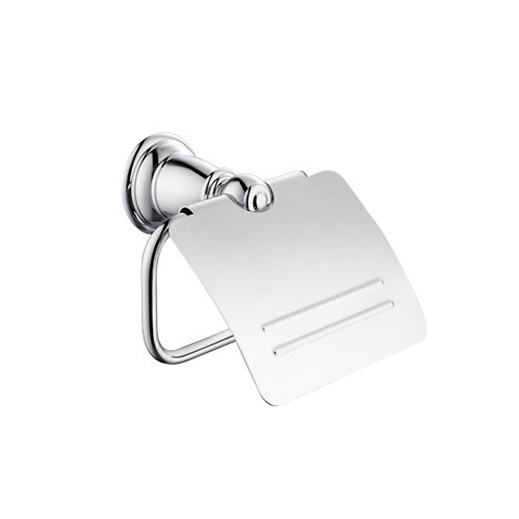 (HOD)Lô giấy có nắp che, màu Chrome, hiệu Moen, chất liệu Đồng, kích thước 150x138x81mm