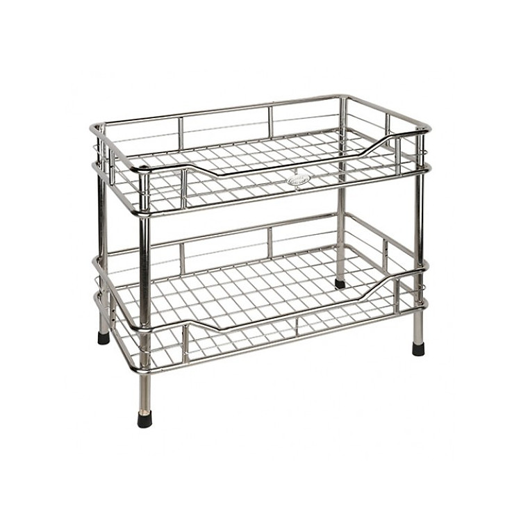 kệ úp chén bát 2 tầng inox dầy cao cấp (30x50cm)- nặng 1.8 gk