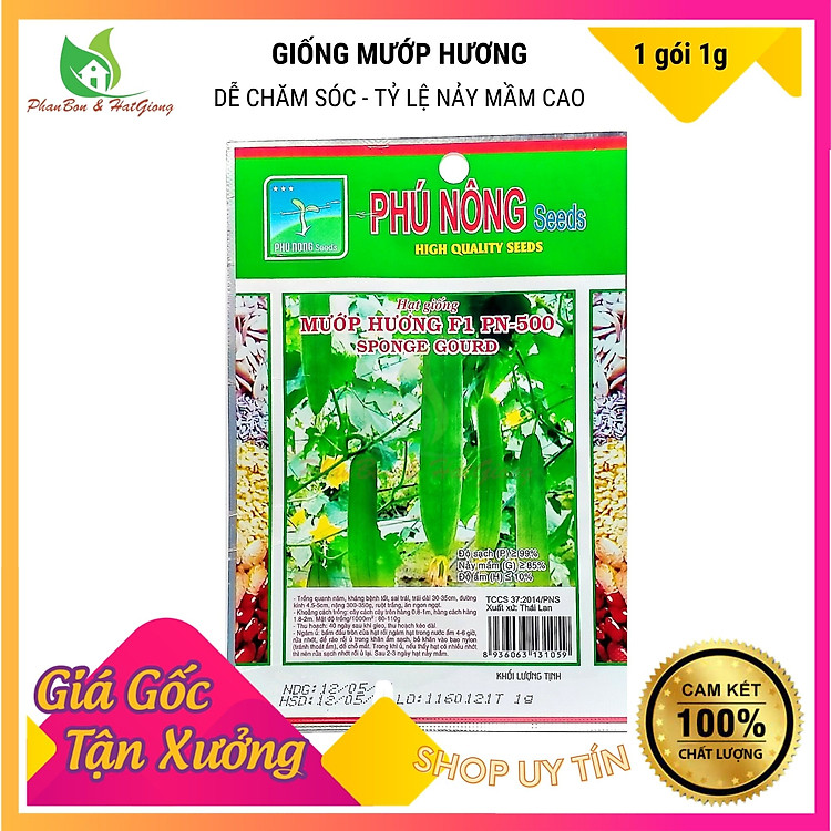 Hạt Giống Mướp Hương F1 - Phú Nông Seeds - Shop Phân Bón và Hạt Giống