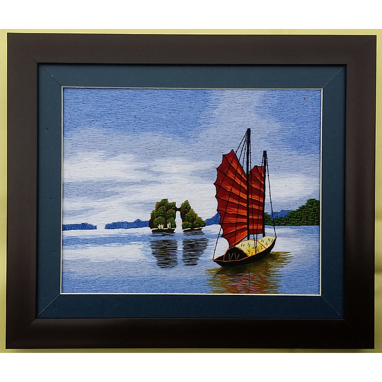 TRANH THÊU TAY PHONG CẢNH VỊNH HẠ LONG