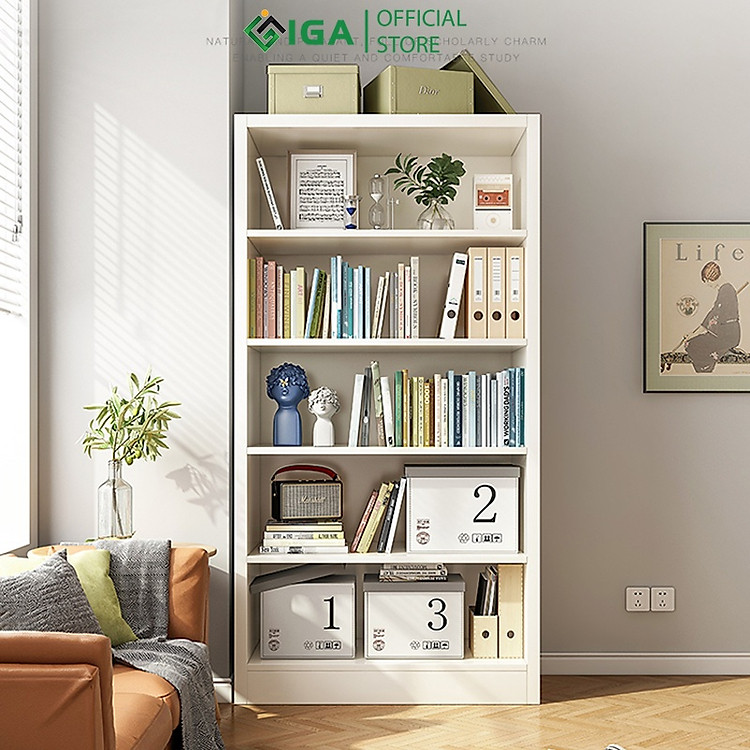 Kệ sách gỗ đa năng để sàn gỗ MDF phủ melamin cao cấp thương hiệu IGA - GP250