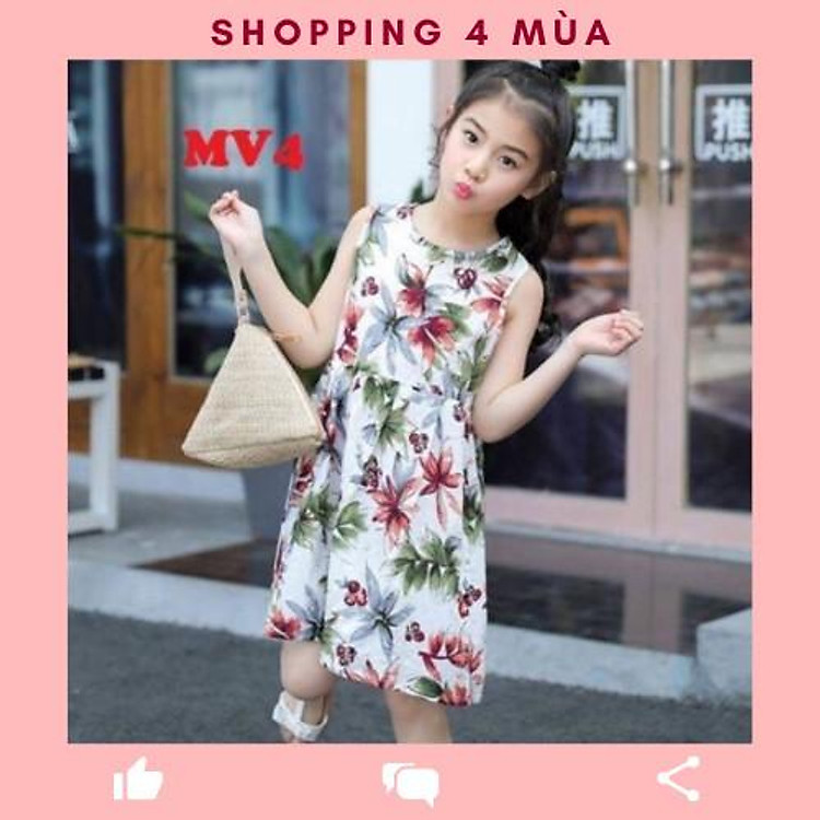 Váy lanh lụa cho bé gái Đầm lanh lụa siêu mát cho bé trong những ngày hè