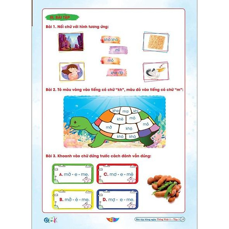 Bài Tập Hằng Ngày Tiếng Việt Lớp 1 - Cánh Diều (Tập 1) - Ảnh 2