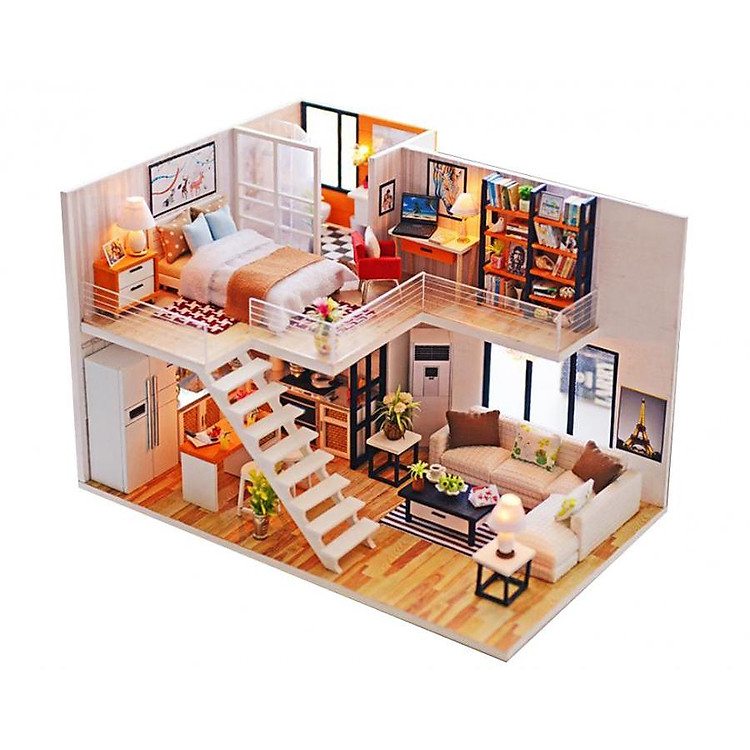 Mô hình nhà búp bê gỗ Cute Room - Biệt thự của sự Đơn giản và Thời thượng - Style Minimalism