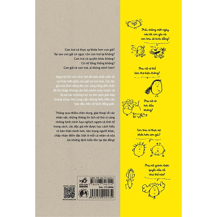 Bình đẳng đến nơi, công bằng đến chốn - Hỏi đáp về bình đẳng nam nữ dành cho độc giả từ 7-107 tuổi - Ảnh 2