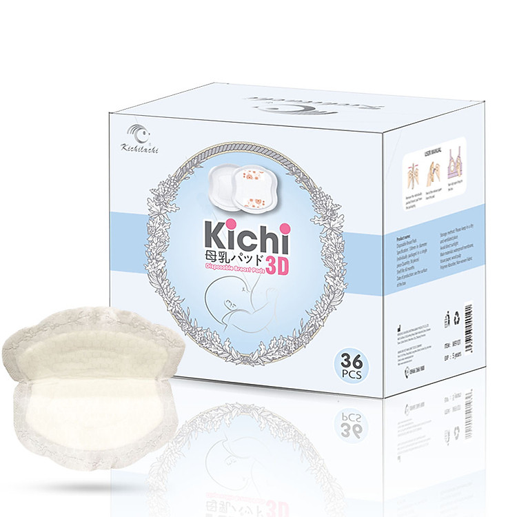 Miếng lót thấm sữa tổ ong Kichilachi siêu thấm, dùng 1 lần (Hộp 36 Miếng)