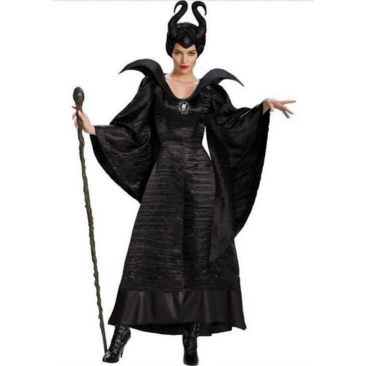 Trang Phục Tiên Hắc Ám MALEFICENT Bộ Đồ Hoá Trang Maleficent Kèm Mũ Có Sừng