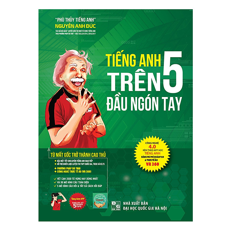 Combo Sách Tiếng Anh Trên 5 Đầu Ngón Tay (Học Kèm App 4.0) - Tặng Kèm Kính VR Box
