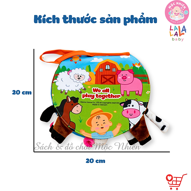 Sách Vải Tương Tác Cho Bé - Lalala Baby Chính hãng Giá rẻ - Hình ảnh 3