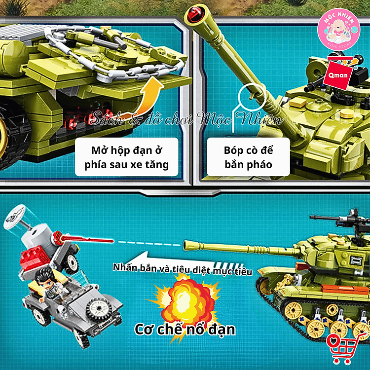 Mua Đồ chơi lắp ráp Qman 21014 - Xe tăng Chính hãng Tiết kiệm - Hình ảnh 5