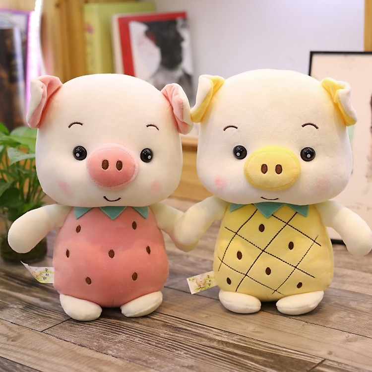 Gấu Bông Heo Trái Cây Siêu Mềm 23cm Chính hãng Ưu đãi - Hình ảnh 4