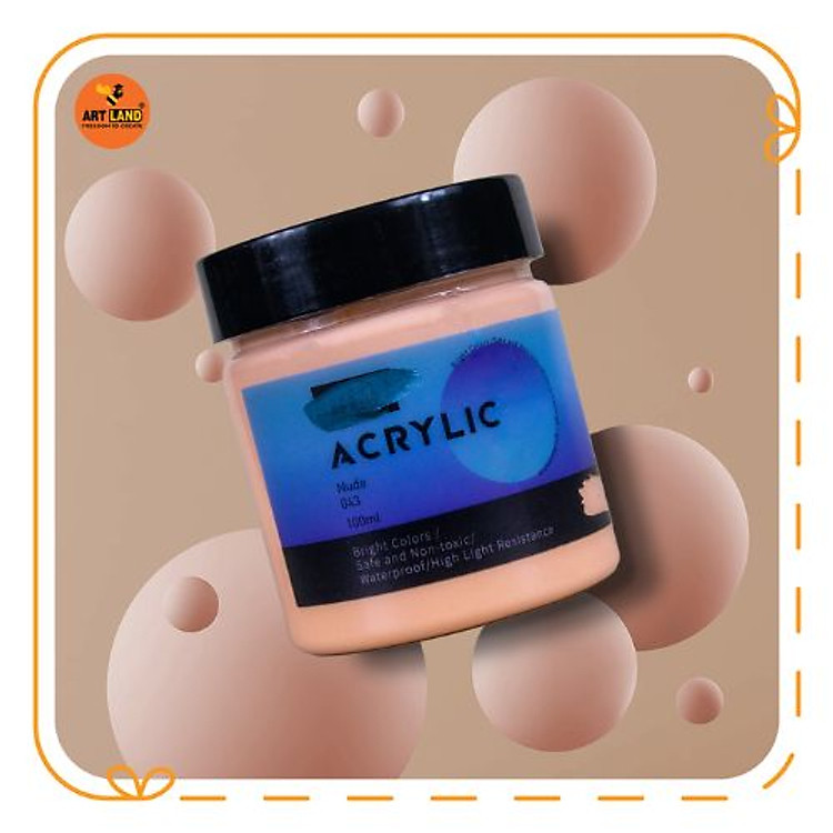 Màu Vẽ Acrylic Tone Xanh Lá Nâu Đen Trắng - 032 Naples Yellow - Ảnh 6