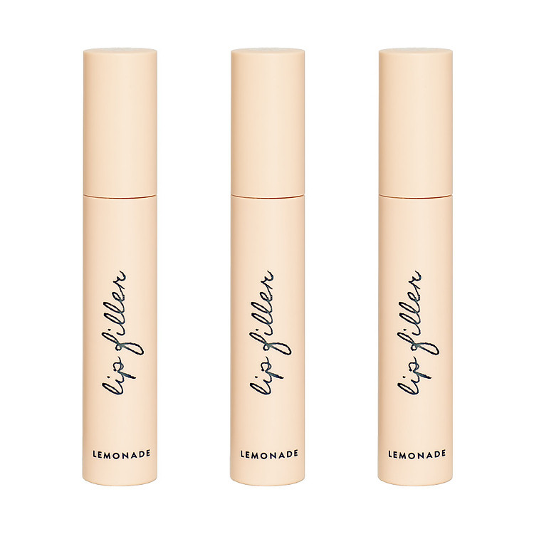 Combo 03 Son lót dưỡng đầy môi Lemonade Lip Filler 4.5g - Tặng kèm bình thủy tinh xinh xắn