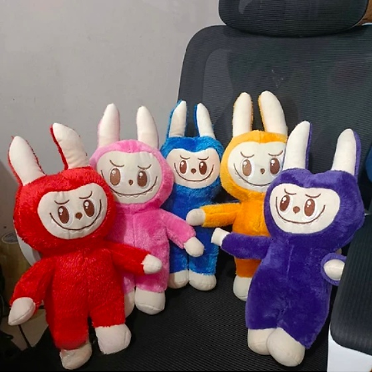 Thú nhồi bông Labubu đáng yêu - Đỏ Chính hãng Tiết kiệm - Hình ảnh 4