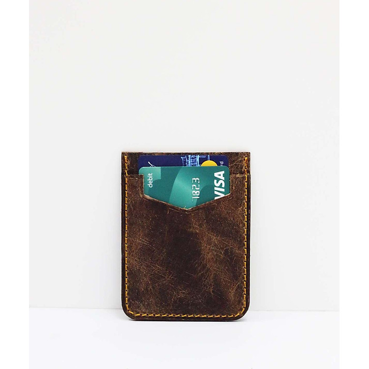 Ví da đựng thẻ, ví nam cao cấp da bò thật nguyên tấm, vân ngựa điện lịch lãm và mạnh mẻ, đựng được tất cả các loại thẻ ATM