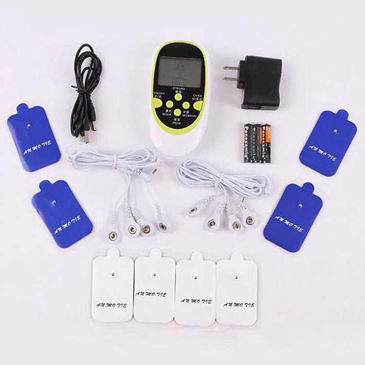 Máy massage xung điện trị liệu 8 miếng dán, 8 chế độ massage, xài pin tiểu