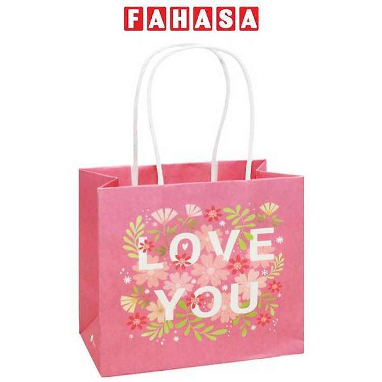 Túi Giấy Hoa – Love You (13 x 5 x 13.5 cm)