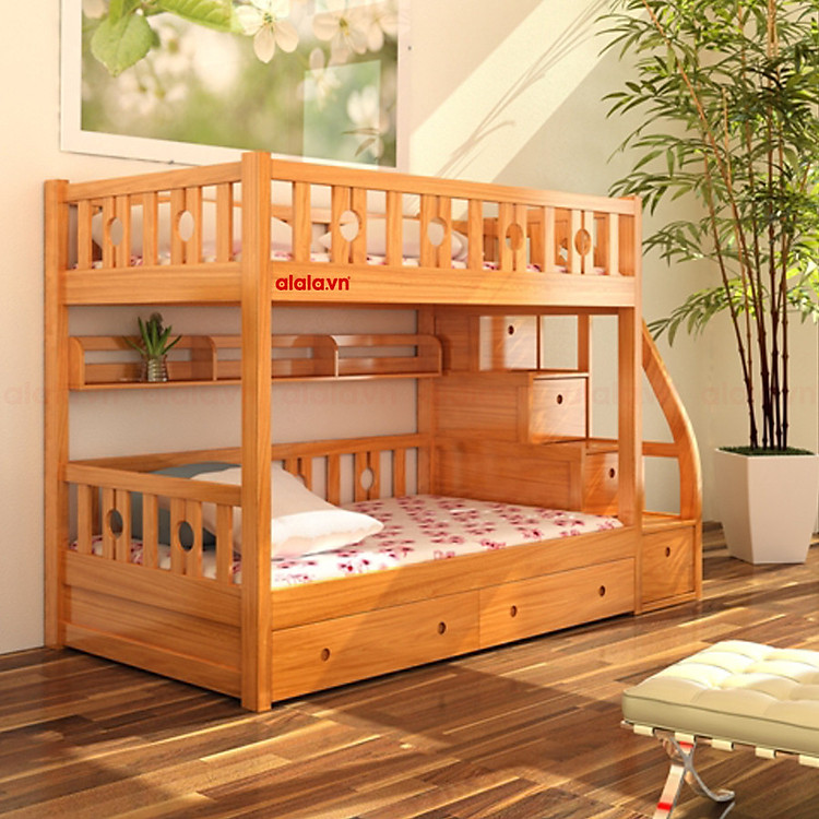 Giường Tầng ALALA114 Cao Cấp - Thương hiệu alala.vn (trên 1m2, dưới 1m2) - www.ALALA.vn - Za.lo: 0939.622220