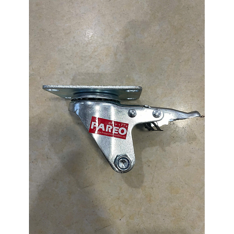 Phụ tùng, càng rời, đế xoay có khóa không có bánh xe, kích thước 75mm, 100mm, 125mm - PAREO