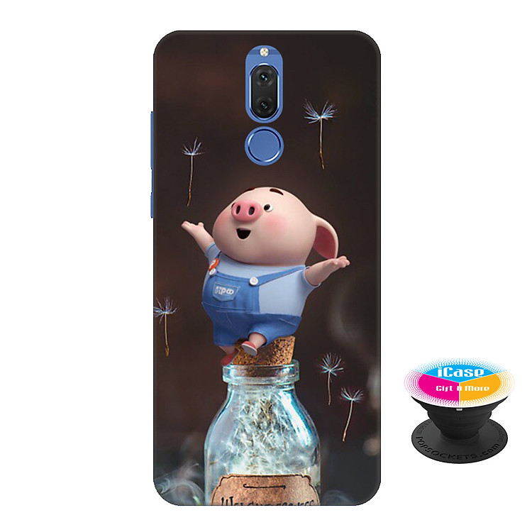 Ốp lưng nhựa dẻo dành cho Huawei Nova 2i in hình Heo Con Thư Giãn - Tặng Popsocket in logo iCase - Hàng Chính Hãng