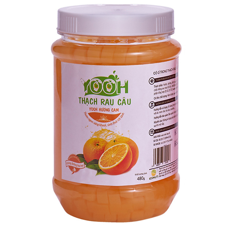 Thạch rau câu trà sữa YOOH - Vị Cam 480g
